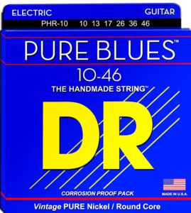 DR Strings Pure Blues Pure Nickel Wrap Round Core 10-46