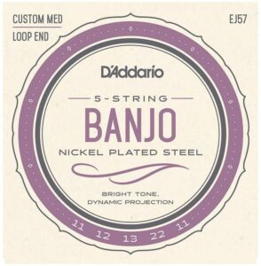 D’Addario EJ57  Nickel  5 –String Banjo Strings
