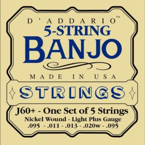 D’Addario J60+5 – String Banjo Strings