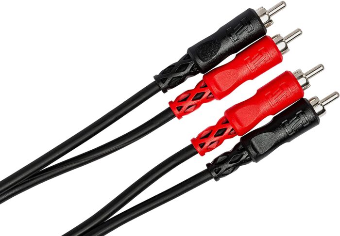 18ft Dual RCA Cable - Gold Plated Male To Male Stereo Audio Cable Noise Cancellation